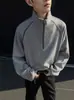Moletom Americano Retrô com Meio Zíper e Manga Longa, Unissex, Coleção de Primavera, Design de Nicho, Caimento Solto e Casual, Peça de Roupa Cleanfit