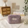 Elegante Bolsa de Papelería Mediana de Felpa Otoño-Invierno con Estampado de Leopardo Único, Neceser Portátil y Bolsa de Almacenamiento para Viajes