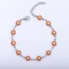 Europa y Estados Unidos pulsera de ocho margaritas pequeñas transfronteriza doble cara gota de aceite moda Joker joyería diy venta directa de fábrica