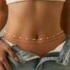 Europeu e Americano Transfronteiriço Jóias Sexy Biquíni Transparente Strass Cadeia de Cintura Verão Popular Spice Girl Flash Diamond Body Chain