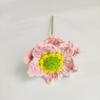 Loto Tejido de Lana Raíz de Loto Hoja de Loto Decoración del Hogar Flor Artificial Tejida para Niñas Planta Tejida a Mano Flor Artificial