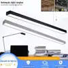 Luz Pendente de Escritório Luz de Fita LED com Design de Emenda Único, Luminária Retangular Suspensa, Luz Quadrada em Formato de Fita para Uso Comercial