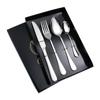 W cross-border aço inoxidável ocidental faca de alimentos, garfo e colher brilhante aço inoxidável louça de aço inoxidável faca de bife doméstico e garfo caixa de cor