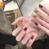 Uñas Portátiles con un Toque de Alta Gama, Cadena de Cuentas de Mariposa, Pegatinas de Uñas Hechas a Mano, Uñas Postizas Dulces y Elegantes para Niños en el Año Nuevo