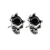 Brincos de Caveira Retrô para Homens, Modernos e Criativos, Brincos de Zircônia Cravejados com Diamantes, Brincos da Moda e Versáteis no Estilo Hip-Hop