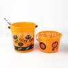Cubo de dulces con asa de Halloween popular, taza con asa de festival fantasma de PP, decoración navideña para niños