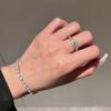 Anillo Abierto en Forma de Serpiente con Diamantes Completos para Mujer, Moderno y Único, Diseño de Nicho de Alta Gama, Joyería Estilo Minimalista de Lujo Ligero