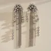 Pendientes Redondos con Borlas Transfronterizos Europeos y Americanos, Pendientes Elegantes y Exagerados, Pendientes Personalizados de Gama Alta de Nicho para Mujer