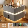 Mesita de Noche Inteligente Moderna Minimalista de Madera Maciza con Lujo Ligero Multifuncional Carga Inalámbrica Bluetooth Mesita de Noche Inteligente