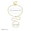 Pulseira de Corrente Fina da Moda para Uso Diário Estilo Coreano, Aço Inoxidável Banhado a Ouro com Espaçamento Fino de Contas, Pulseira de Pulso Estilosa