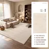 Nueva Alfombra de Piso para Mesita de Noche de Dormitorio, Estilo Crema, Color Sólido, Fácil Cuidado, Impermeable, Aislante de Sonido, No Requiere Lavado, Limpiable con Toallita