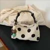 Bolso Único de Lunares para Mujer 2026 Nueva Moda Versátil Cruzado Tipo Dumpling Bolso de Mano Pequeño Exquisito Súper Moderno Bolso Croissant