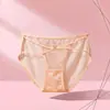 2027 Nueva Hebilla de Anillo Metálico de Mariposa, Calzones de Encaje para Mujer, Sexy de Malla Transparente con Abertura Alta, de Cintura Media, Estilo Triángulo para Mujer
