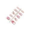 T460# Vestido Árbol de Navidad Escalera Ultra Corta Uñas Postizas Acabadas Ojo de Gato Rosa Piezas Especiales para Uñas de Mano