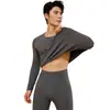 Conjunto térmico catiônico para outono e inverno, temperatura constante, antibacteriano 10A, unissex, gola redonda, blusa térmica slim-fit e calça térmica de cintura alta