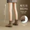 Botas Western Retrô Aogushi Deng Femininas 2026 Novas Botas Curtas Outono Inverno Maillard Botas Femininas Salto Grosso Afinando o Tornozelo