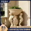 Macetas de Arte Paisajístico de Arenisca Estilo Europeo para Jardín con Forma Irregular Artísticas de Pie Hechas a Medida Macetas Renacentistas