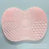 Almohadilla de Silicona para Limpiar Manzanas Cepillo Limpiador de Brochas de Maquillaje Almohadilla Especial con Ventosa Almohadilla Pequeña de Manzana Fábrica Punto de Venta Al por Mayor