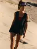 Amazon Europa e América Colete de Gola V Profunda com Fenda Esportes de Tênis Fitness Modelagem Solta Moda Verão 2025 Roupas Femininas