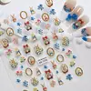 Pegatinas para Uñas de Conejo Retro Originales 5D en Relieve Marco de Fotos Conejito Pegatinas de Arte para Uñas DIY Joyería Estilo Aa