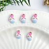 Nuevos accesorios de manicura de comida de simulación DIY, helado, dona, accesorios de resina de dibujos animados de galletas de oso lindo