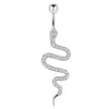 Atacado de Piercing de Umbigo em Zircônia em Formato de Cobra Transfronteiriço Novo Estilo Europeu e Americano Fio Personalizado Titânio Aço Joia de Argola para Umbigo