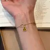 Tienda de Oro Mismo Estilo Oro Arena Incrustado Diamante Ojo de Tigre Piedra Calabaza Pulsera para Mujer Lujo Ligero Nicho Exquisito Estilo Tendencia Nacional Joyería al por Mayor