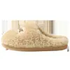 Pantuflas unisex de felpa y algodón medio cubiertas, forradas de forro polar para abrigar, antideslizantes, con suelas gruesas de EVA, adecuadas para usar en interiores en otoño e invierno
