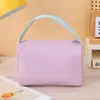 Bolsa Cosmética Portátil de PU de Moda Estilo Coreano Estilo Ins Color Caramelo Bolsa de Tocador Portátil Alto Valor de Color Bolsa de Almacenamiento de Gran Capacidad