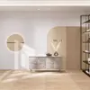 Papel de parede de grade com textura de madeira 3D, papel de parede de fundo avançado para quarto, sala de estar, sofá, loja de roupas, sala ao vivo feminina