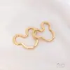 Llavero al por mayor Color Dorado Real de 14K que Conserva el Color Forma de Flor de Dibujos Animados Estrella de Cinco Puntas Cabeza de Mickey Hebilla de Metal Llavero DIY
