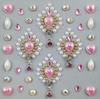 Adesivos de Sobrancelha Infantil para Meninas Estilo Princesa Coração Adesivos Decorativos para o Rosto Adesivos de Pintura Adesivos para Maquiagem de Palco Adesivos de Cristal Cintilantes