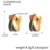 Pendientes Cruzados Europeos y Americanos de Moda Tachonados con Diamantes de Circonia 5A Brillantes, Joyería Elegante y con Estilo, Chapados en Oro Real de 18 Quilates, No se Desvanecen