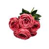 Ramo de rosas de concubina imperial de siete cabezas flor artificial decoración de boda diseño de sala de bodas guía de camino flor artificial planta verde artificial transfronterizo
