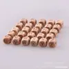 Dados de Madeira de Faia 12MM Alfabeto Inglês Perfurador Cubos de Madeira Acessórios para Brinquedo de Mordedor de Faia DIY