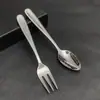 Mini Colher de Aço Inoxidável Mini Garfo Colher Doméstica Colher de Sobremesa Garfo de Bolo Colher para Iogurte Sorvete Garfo de Salada