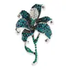 Novo broche de flor de lírio com strass estilo retrô pesado flor grande pin para acessórios de lapela de casaco formal corsage corsage