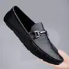 Zapatos de Frijol Estilo Caliente en Vivo para Hombre Piel Genuina Piel de Vaca Transfronterizos Gama Alta Sentido Avanzado Británico Perezoso Casual Slip-on Zapatos de Cuero