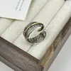 Nuevo Anillo de Pluma Retro Estilo Chino Desgastado para Mujer, Nuevo Anillo de Plata Estilo Étnico de Nicho, Anillo Abierto Estilo Nacional, Ajustable