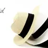 Sombrero de paja para hombre, estilo coreano, pequeño sombrero de copa, estilo jazz retro británico, para mujer, para caballero, protector solar