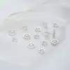 Plata Brillante Chapada en Oro de 14K Incrustaciones de Circonita Forma de Flor Redonda Separador Rueda Separadora Cuentas para Manualidades Hecho a Mano Accesorios para Joyería Hecha a Mano