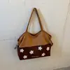 Bolso Cruzado de Hombro Informal Estilo Coreano con Cordón Gran Capacidad para Viajes y Uso Diario Bolso de Tela Retro con Lunares Informal Versátil