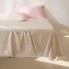 Sábana de Alta Gama 100S Algodón de Fibra Larga Algodón Puro Bloques de Color Pieza Única Sábana 100% Algodón Amigable con la Piel para Dormir Desnudo Estudiante Sábana Individual para Cama