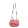 Bolso Pequeño Minimalista de Color Sólido para Mujer, Bolso de Cadena, Nuevo Versátil Estilo Ins para Primavera 2026, Bolso Cruzado tipo Sillín