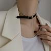 Um Colar Tendência Duas Vias para Mulheres, Estilo Ins de Verão, Design Único de Gargantilha Curta, Corrente de Pulseira Atacado, Formato Triangular