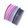 Pente de cabelo de pérola preta grande de três fileiras com diamantes, 12,5 cm, feminino, pente de cabelo, acessórios de cabelo da loja de dois dólares