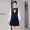 Conjunto de Chaleco Profesional de Otoño para Hombres y Mujeres Restaurante de Hot Pot Ropa de Trabajo Hotel Catering Bar KTV Uniforme de Mesero