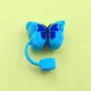 Nuevas Tapas de Popote Stanley Animales Mariposa Silicona de Grado Alimenticio Cubiertas para Popote 10mm Popote Cubiertas de Silicona Mayoreo