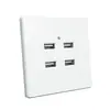 Tomada de carregamento USB de dois furos e quatro furos para painel Tipo 86, aberta e oculta, baixa tensão 220V de 36V a 5V
