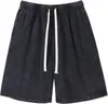 260g Transfronterizos de Peso Pesado Lavados Vintage para Hombre Verano Pantalones Cortos Algodón Puro Batik Lavado Ácido Holgados Estilo Retro Americano